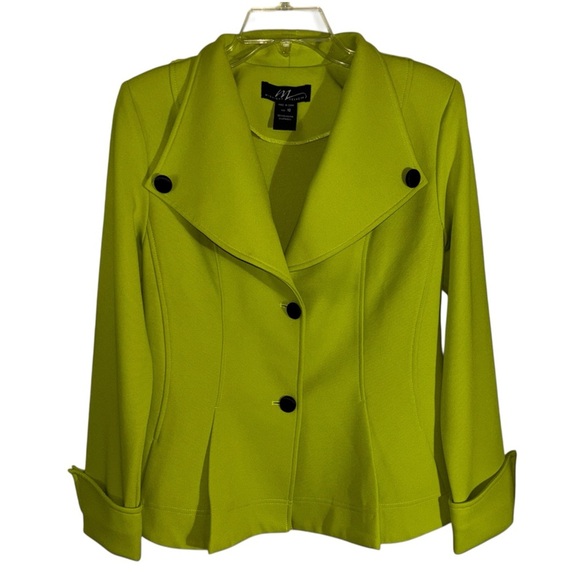 Midnight Velvet Lime Green Blazer Women's Size 10 - Picture 1 of 14